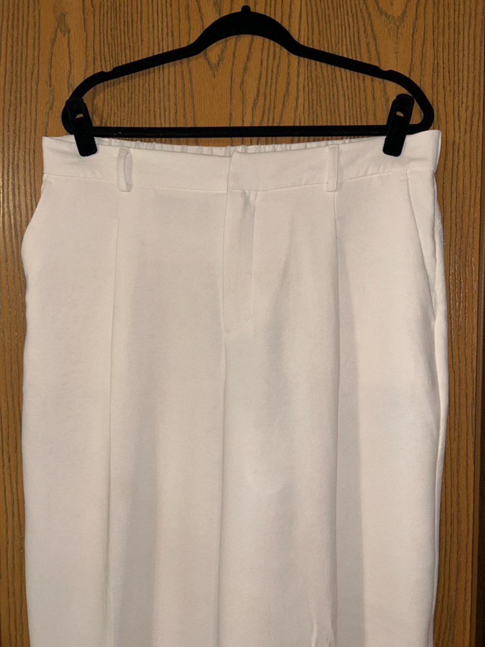 a new day Wide Leg Cream Pleated Trousers